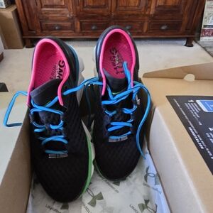 Under Armour Black and Pink Athletic Shoes